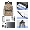 thumbnail image 6 of Easygdp The World is Hemisphere Casual Laptop Backpack, Large Capacity Schoolpack for School, Travel, Business, 6 of 8