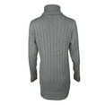 thumbnail image 4 of Women's Sweater Dress Autumn Winter New Slim Knit Dress Turtleneck Cable Pattern Long Sleeve Knitted Gown Dress, 4 of 5