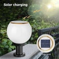 thumbnail image 4 of Waterproof Solar LED Bollard Light Outdoor Garden Yard Lawn Pillar Lamp,White Light, 4 of 5