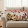 thumbnail image 2 of Gnomes Fall Outdoor Waterproof Pillow Covers, Thanksgiving Pumpkin Sunflower Eucalyptus Beige Decorative Rectangle Throw Pillowcase Sofa Cushion Sham for Patio/Couch/Chair, 20"x12" 2 Pack, 2 of 8