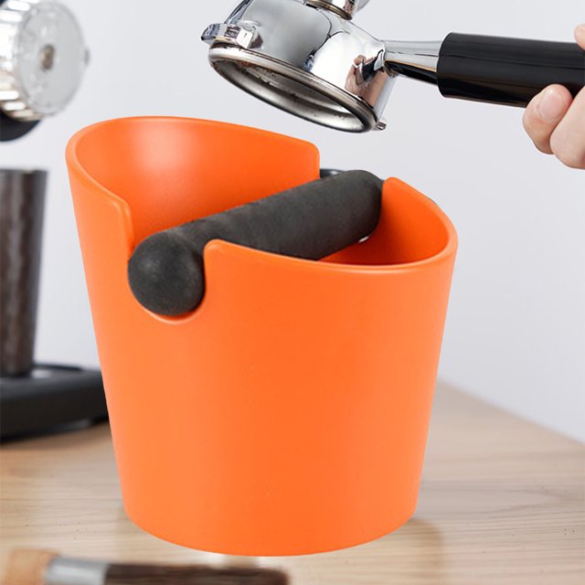 Coffee Slag Knock Box Antideslizante Espresso Grind Papelera para Barista (Naranja) Ehuebsd Libre de BPA