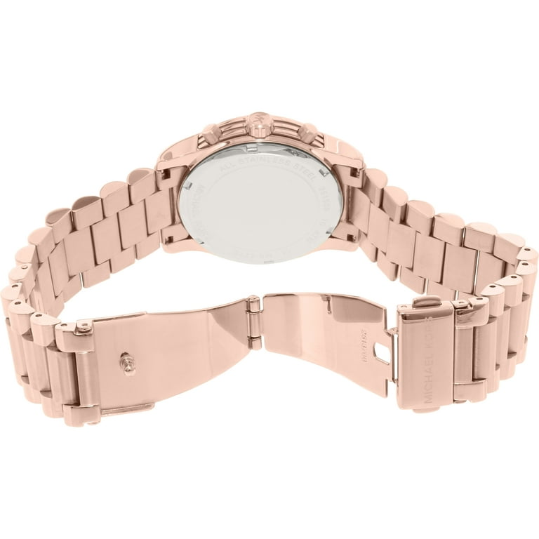 Michael Kors Women s Cooper MK6275 Rose Gold Stainless Steel Quartz Fashion Watch Walmart