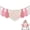 Pink, variant on Birthday Photo Props,QZS Half Birthday Highchair Banner Decorations,1 Pack Brown Birthday Banner Decorations for 6 Months