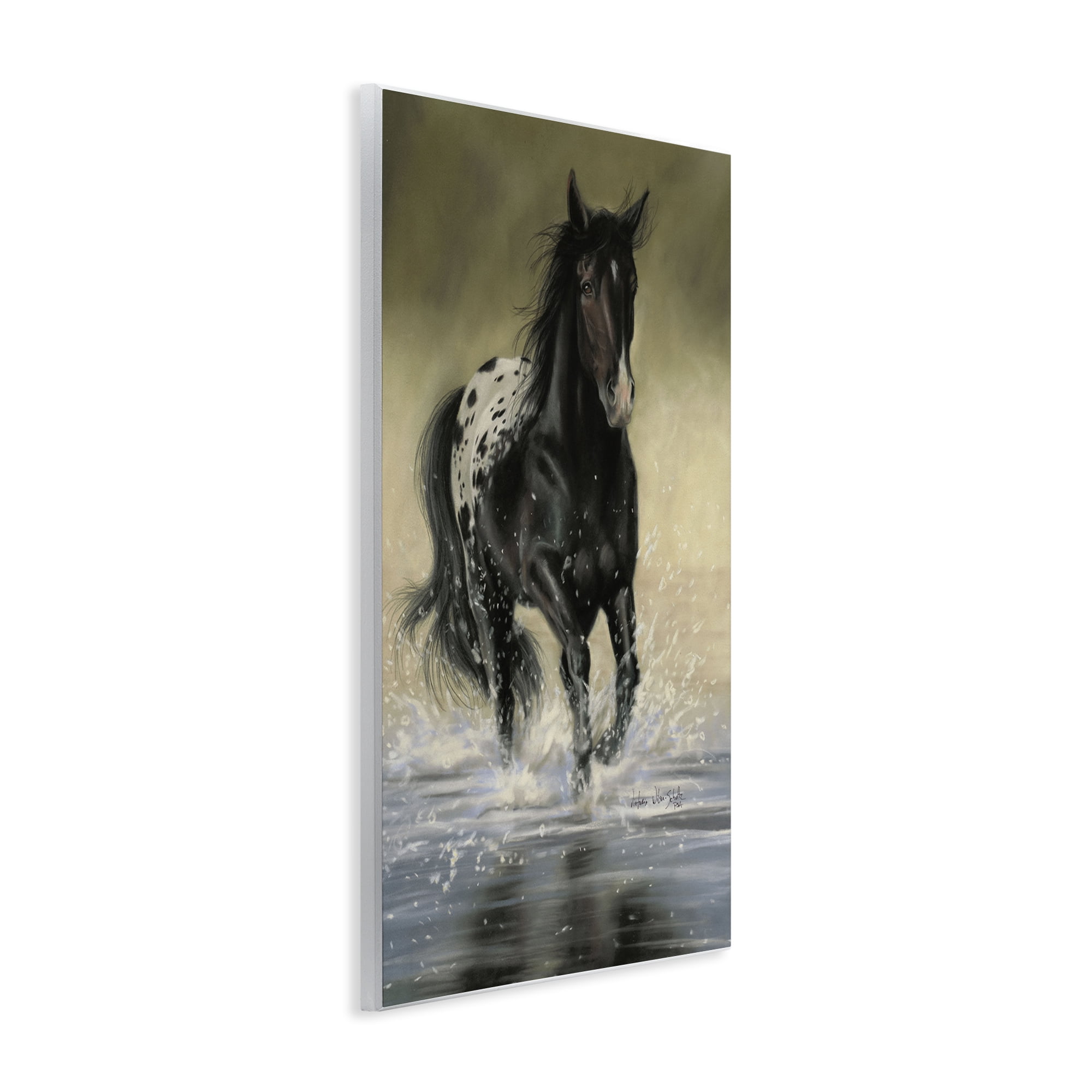 Stupell Industries Splashing Galloping Horse Animals & Insects Painting Unframed Art Print Wall Art, 10 x 15