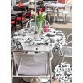thumbnail image 5 of Outdoor Tablecloth with Umbrella Hole for Patio/Picnic/Party/Camping, Farmhouse Country Waterproof Table Cloth Round Cover Washable, Retro French Garden Horse Swan (Dia 54"), 5 of 8