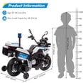 thumbnail image 6 of Luku Kids 12V Ride On Police Motorcycle w/EVA Tires, Licensed BMW Ride On Bike,LED Headlights, 4.35mph Top Speed, Training Wheels, Music, Battery Powered and High/Low Variable,Spring Suspensio, 6 of 7