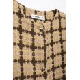 thumbnail image 4 of HH TRAF Abrigo de lana de manga larga con cuello redondo para mujer, moda de invierno, temperamento de un solo pecho, ropa informal de calle, 4 of 4
