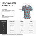 thumbnail image 4 of Uemuo Cartoon Watermelon Printed Women's Classic V-Neck T-Shirt - Soft, Breathable, Moisture-Wicking, Perfect for Casual, Office, Travel, and Everyday Wear-Small, 4 of 5