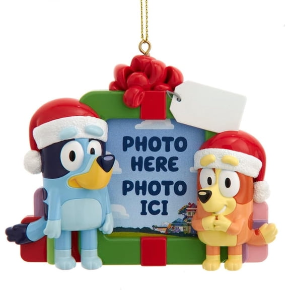 Kurt Adler Officially Licensed Bluey & Bingo Frame Ornament, 4"