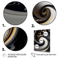 thumbnail image 3 of Designart Gold Black And White Stained Glass IV Canvas Wall Art, 3 of 5