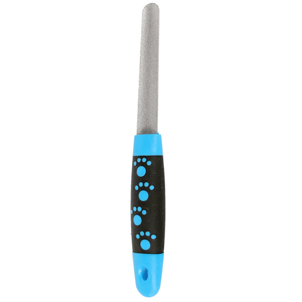 Pet Nail File Silicone Handle Stainless Steel Fingernail File Cat File