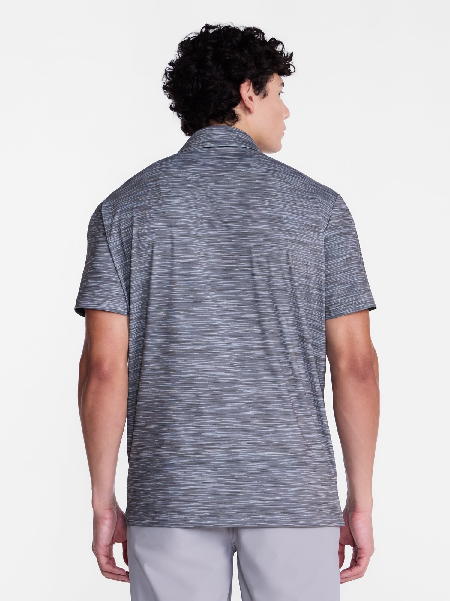 Birdie Bound Melange Print Golf Polo Shirt, Men's Sizes XS-4XLT