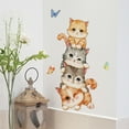thumbnail image 3 of nipocaio Autocollant Mural Mignon Chats Papillons Décoration Murale, 3 of 5