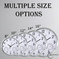 thumbnail image 7 of Clockswise 8-Inch Non-Ticking Quartz Wall Clock with Thermometer & Hygrometer - Battery Operated Aluminum Analog Clock for Temperature & Humidity Monitoring - Ideal for Home, Office or School, Silver, 7 of 7