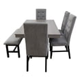 thumbnail image 3 of Comedor 4 sillas y 1 Banca con Mesa Rectangular Gris con Negro Camacho, 3 of 6