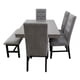 thumbnail image 3 of Comedor 4 sillas y 1 Banca con Mesa Rectangular Gris con Negro Camacho, 3 of 6