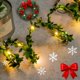thumbnail image 5 of Decoraciones navideñas, adornos navideños, luces decorativas navideñas LED doradas de tela con forma de hoja de ratán, guirnalda de luces de ratán, guirnalda de luces de ratán para árbol de Navidad, g, 5 of 9