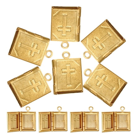 MLINS  10 Pcs Catholic Charms Pendants for Jewelry Making Cross Book Box