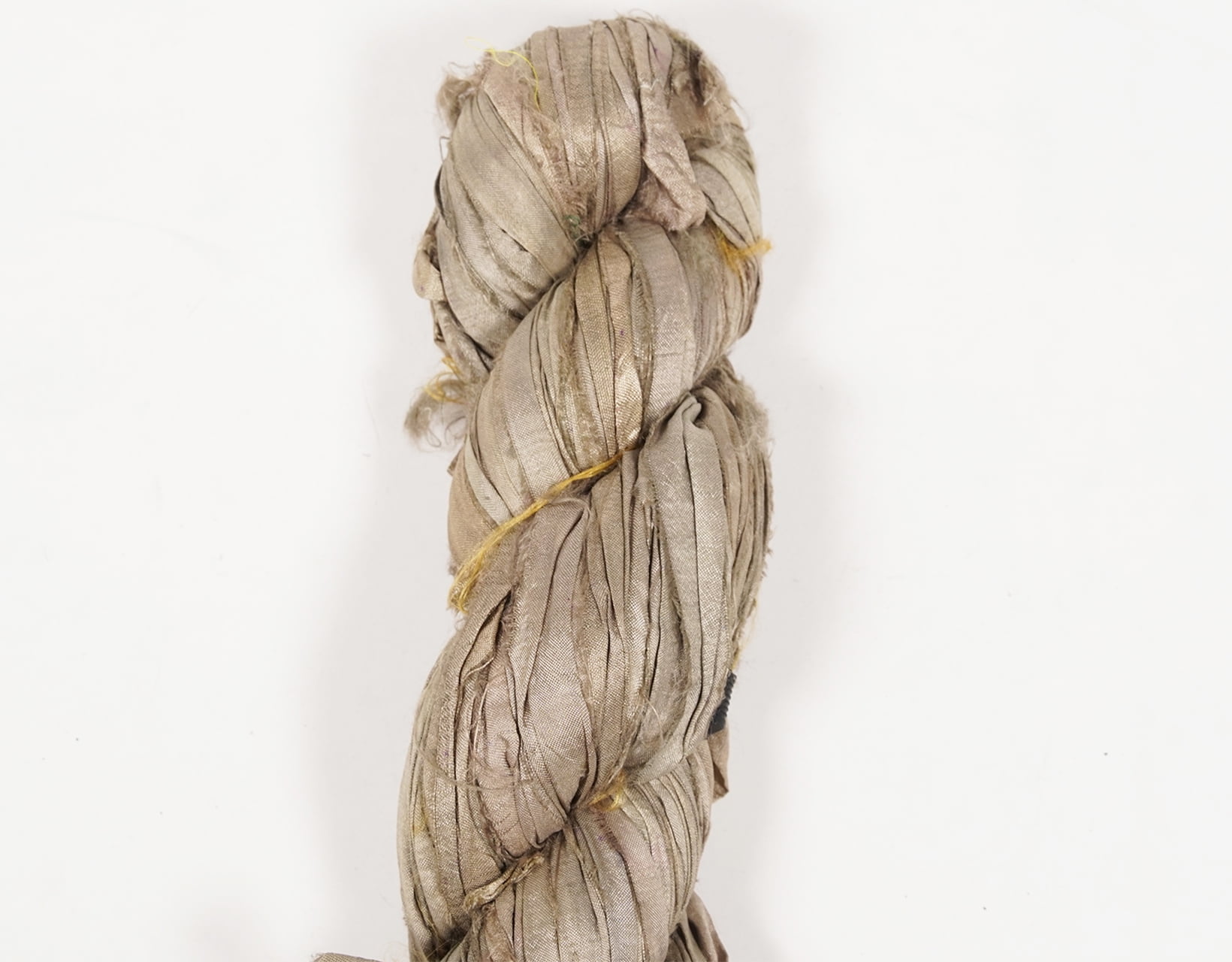 Vintageandyou Recycled Sari Silk Ribbon Yarn - 300g Pack of 3 | Handcut Upcycled Silk Strips for Crochet, Weaving, Macram, Knitting, Rug Making, Fiber Arts | Gray
