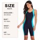 thumbnail image 2 of Trajes de baño Boyleg para mujer, trajes de baño atléticos de una pieza, monos hasta la rodilla, traje de baño de vacaciones, azul, 2 of 7