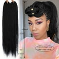 thumbnail image 6 of MORICA Senegalese Twist Crochet Hair 8 Packs 18 Inch Crochet Hair For Black Women, Small Twist Crochet Braids Hair Hot Water Setting, Crochet Braiding Hair Straight Ends(18 Inch, 1B), 6 of 6