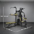 thumbnail image 3 of Soozier All-in-One Home Gym Machine with Weight Stack and Pulley System, 3 of 10