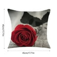thumbnail image 3 of Kedshhgu Red Rose Throw Pillow Covers, Valentine's Day Pillow Cover for Couch Sofa, Flowers Decorative Square Pillow Cases, 17.72" × 17.72", 3 of 6