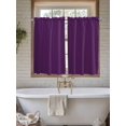 thumbnail image 7 of Tier Curtains 45 Inches Long, Pure Dark Purple Window Treatment Curtain Drapes, Simple Solid Color Small Curtain Drapes for Bathroom Laundry Room, 27.5"x45", 2 Panels, 7 of 7