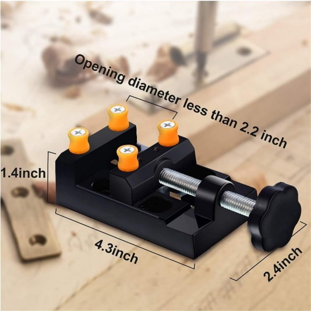 37-Piece Hand Drill Tool Set With Pin Vise Hand Drill Mini Twist Drill Bits Bench Vice For DIY Jewelry Making Craft Carving (0.3-1.2 MM)