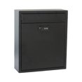 thumbnail image 1 of veasfak Wall Mount Mailbox Lockable Postbox Retro Drop Box Post Letter Letterbox Mail Black, 1 of 9