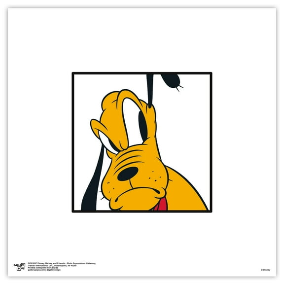 Gallery Pops Disney Mickey and Friends - Pluto Expressions Listening Wall Art, Unframed Version, 12" x 12"