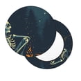 thumbnail image 2 of Goofa Moonlit Skeleton Campfire Printed Stool Covers Round, Waterproof Round Bar Stool Covers Anti-Slip Round Bar Stool Seat Cover with Elastic Bands Durable-14 inch, 2 of 7