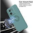 thumbnail image 6 of Compatible with Xiaomi 13T Pro Case Silicone Cute Shockproof Anti-Scratch Xiaomi 13T Pro Phone Case with Ring Kickstand Full Body Protection Cases for Women (Dark Green), 6 of 14