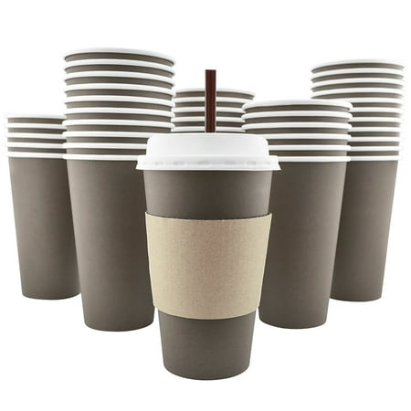 coffee cups lids paper oz sleeves disposable stirring cranberry mocha straws clean deep pack brown dialog displays option button additional