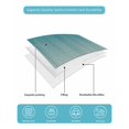 thumbnail image 5 of Quilts Twin Size, Teal Blue Ombre Soft Comforter Bedding Set for Bed, Contemporary Gradient Abstract Art Lightweight Quilted Bedspread with Pillow Cover(2 Pieces) for All Season, 68x86 Inch, 5 of 6