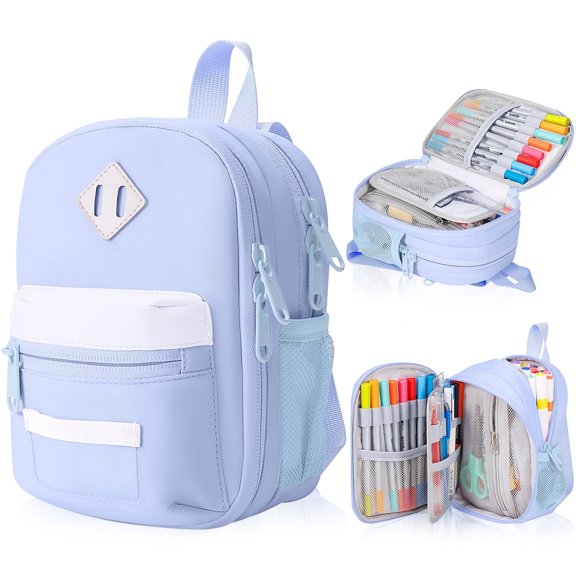 Cysiyu Pencil Case, Large Capacity Pencil Pouch Backpack Style, Pencil Box for Students Elementary School Supplies
