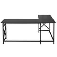 thumbnail image 6 of VECELO L-Shaped Computer Desk, Corner Writing Table Workstation for Home Office, Black, 6 of 8