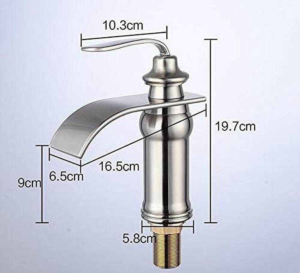 Luxury Style Bathroom Basin Sink Faucet Solid Brass Oil-Rubbed Bronze with Rose Golden Waterfall Tap Torneira Banheiro