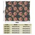 thumbnail image 3 of DouZhe Ultra-Soft Micro Fleece Lightweight Flannel Bed Blanket, Cute Pumpkin Happy Halloween Print Cozy Warm Throw Blankets, 60"x50", 3 of 7