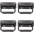 thumbnail image 1 of 4 Pieces Box Handle, Metal Folding Handle, Black Box Handle, Spring Loaded Box Handle, Replacement Handle for Tool Box or Storage Box, 1 of 5