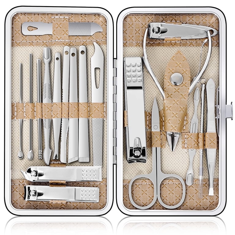 Huryfox 19-Piece Manicure Kit, Stainless Steel Nail Set photo 1