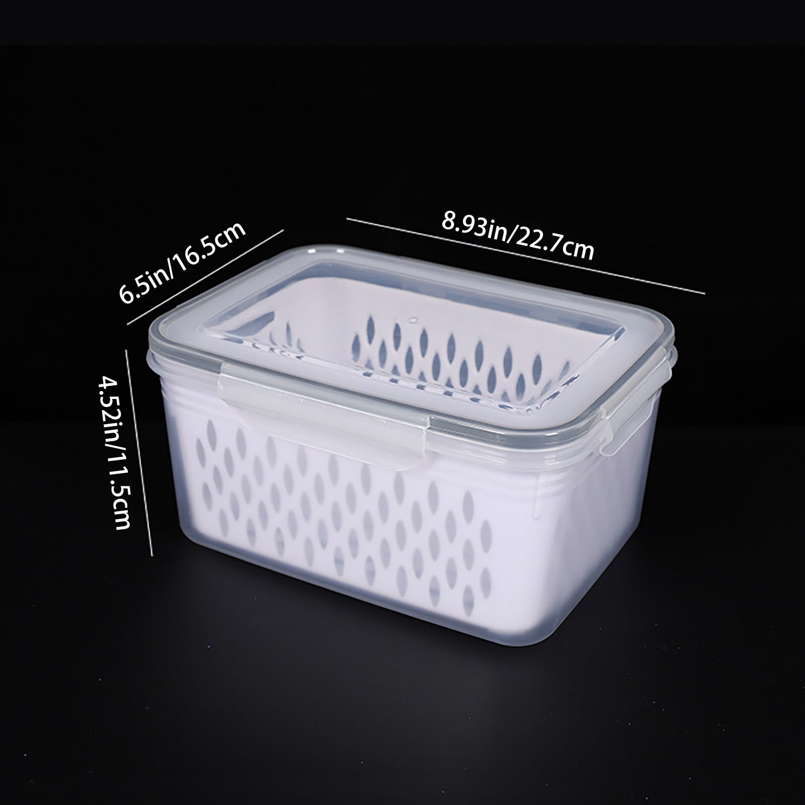 XKHAZA Fruit Containers for Fridge - Leakproof Food Storage Containers with Removable Colander - Dishwasher & microwave safe Produce Containers Keep Fruits, Vegetables, Berry, Meat Fresh longer