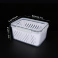 AdXKenry Food Storage Fruit Vegetable Storage Containers For Fridge Draining Fresh Containers