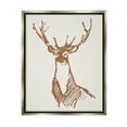 thumbnail image 3 of Stupell Industries Modern Deer Antlers Ink Sketch Doodle Style Graphic Art Luster Gray Floating Framed Canvas Print Wall Art, Design by Valerie Wieners, 3 of 5