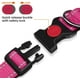 thumbnail image 3 of Collar para perro, collar clásico ajustable de nailon reflectante con acolchado de malla suave y transpirable para perros pequeños, talla M, rosa brillante, 3 of 5