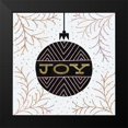thumbnail image 2 of Mullan, Michael 12x12 Black Modern Framed Museum Art Print Titled - Jolly Holiday Ornaments Joy Metallic, 2 of 5