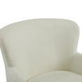 thumbnail image 6 of Christopher Knight Home Accent Chair with Ottoman, Tapered Wood Legs, Off White, 6 of 11