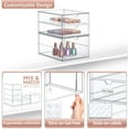 thumbnail image 6 of Sorbus Acrylic Cosmetic Makeup Organizer 3 Drawers Clear Stackable Storage Bin For Jewelry And Office Supplies Organizer- 2Pc, 6 of 7