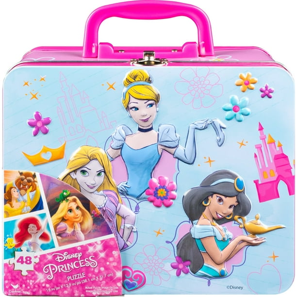 Disney Princess 48-Piece Puzzle in Tin With Handle - Walmart.com