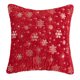 thumbnail image 1 of Funda de almohada de felpa con copos de nieve de plata dorada para sofá o sala de estar, 1 of 1